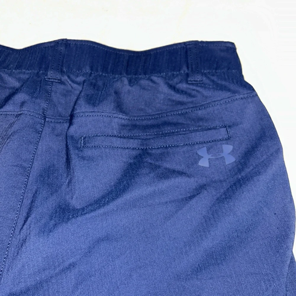 Under Armour Golf Shorts Blue Performance Stretch Flat Front Mens Size 30 x 9
